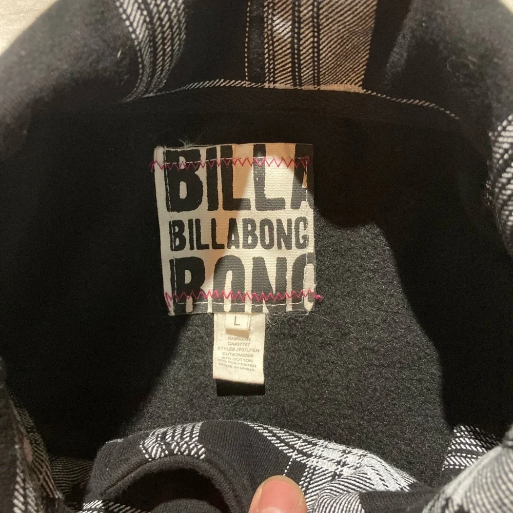Billabong Plaid Peacoat, Women’s size large - Picture 4 of 7